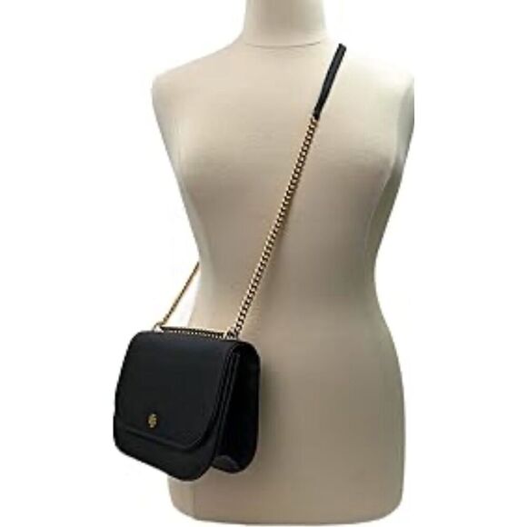 Tory Burch NWT Black Emerson Flap Adjustable Shoulder Bag Crossbody 147214 0223 - Picture 2 of 3